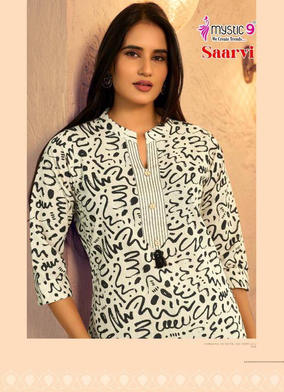 Mystic9 saarvi vol 1 coord set Latest kurti collections wholesale Mumbai